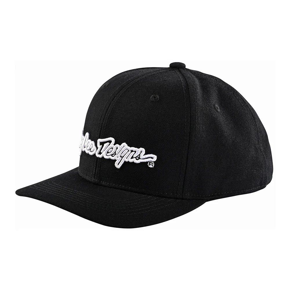 Gorra Curva Troy Lee Designs Signature Black / White